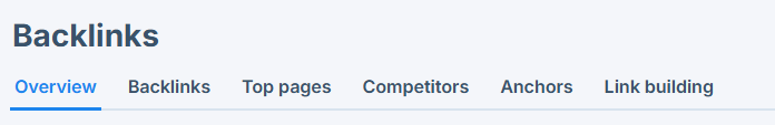 Backlinks overview