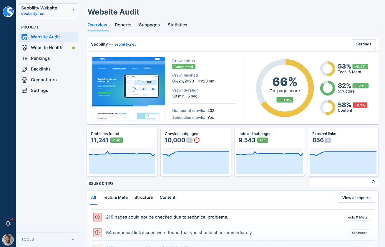 Seobility Website Audit