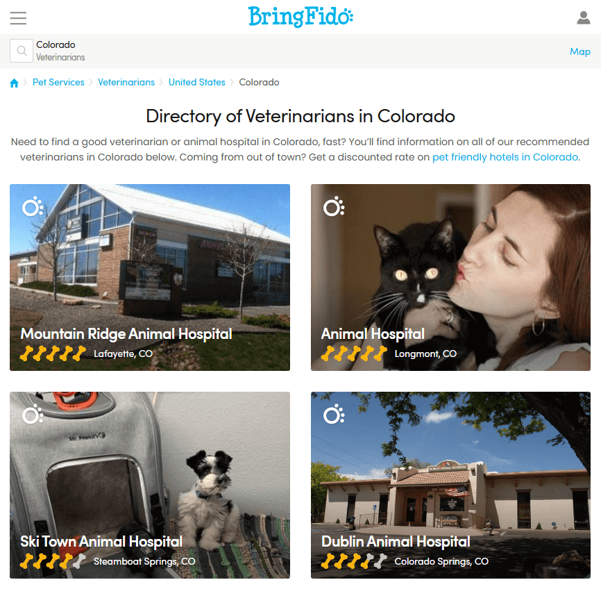 veterinarian online directory